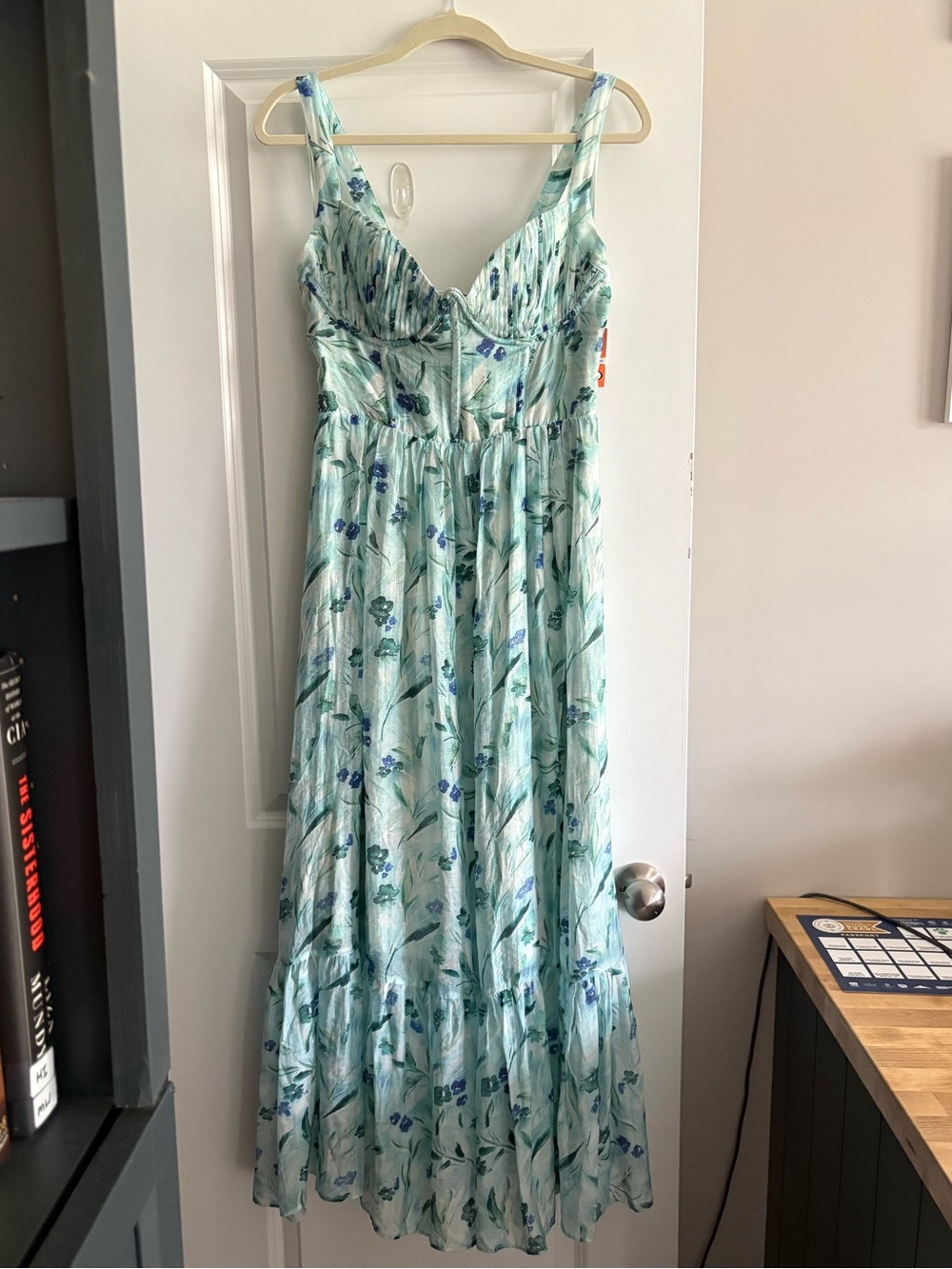 Show Me Your MuMu Mint Floral Maxi Dress